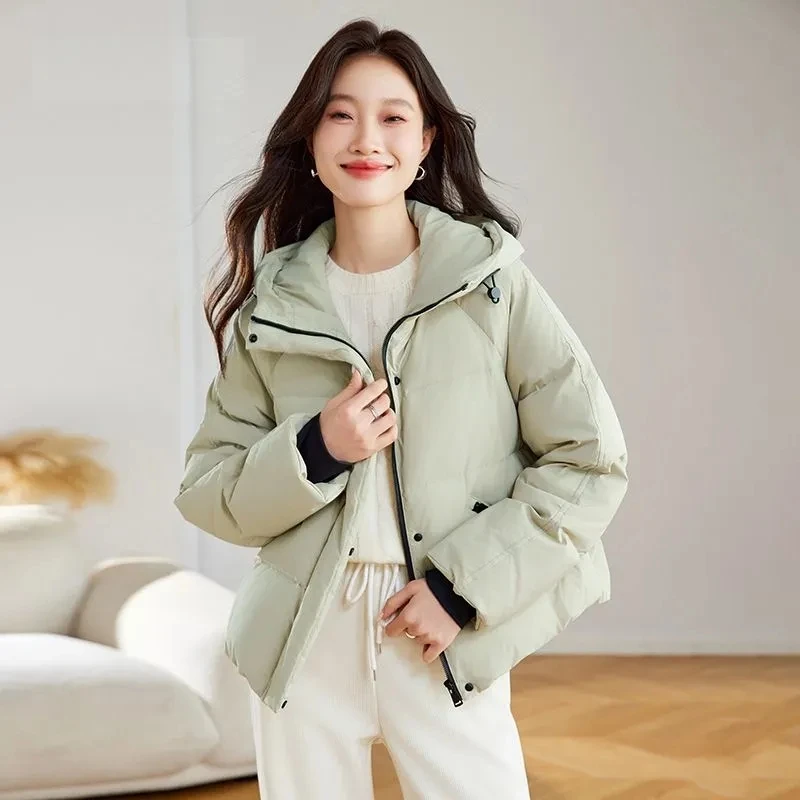 Down Cotton Jacket Womens Loose Hooded Coats 2026 New Winter Waterproof And Windproof Outerwear Winter Warm Jacket