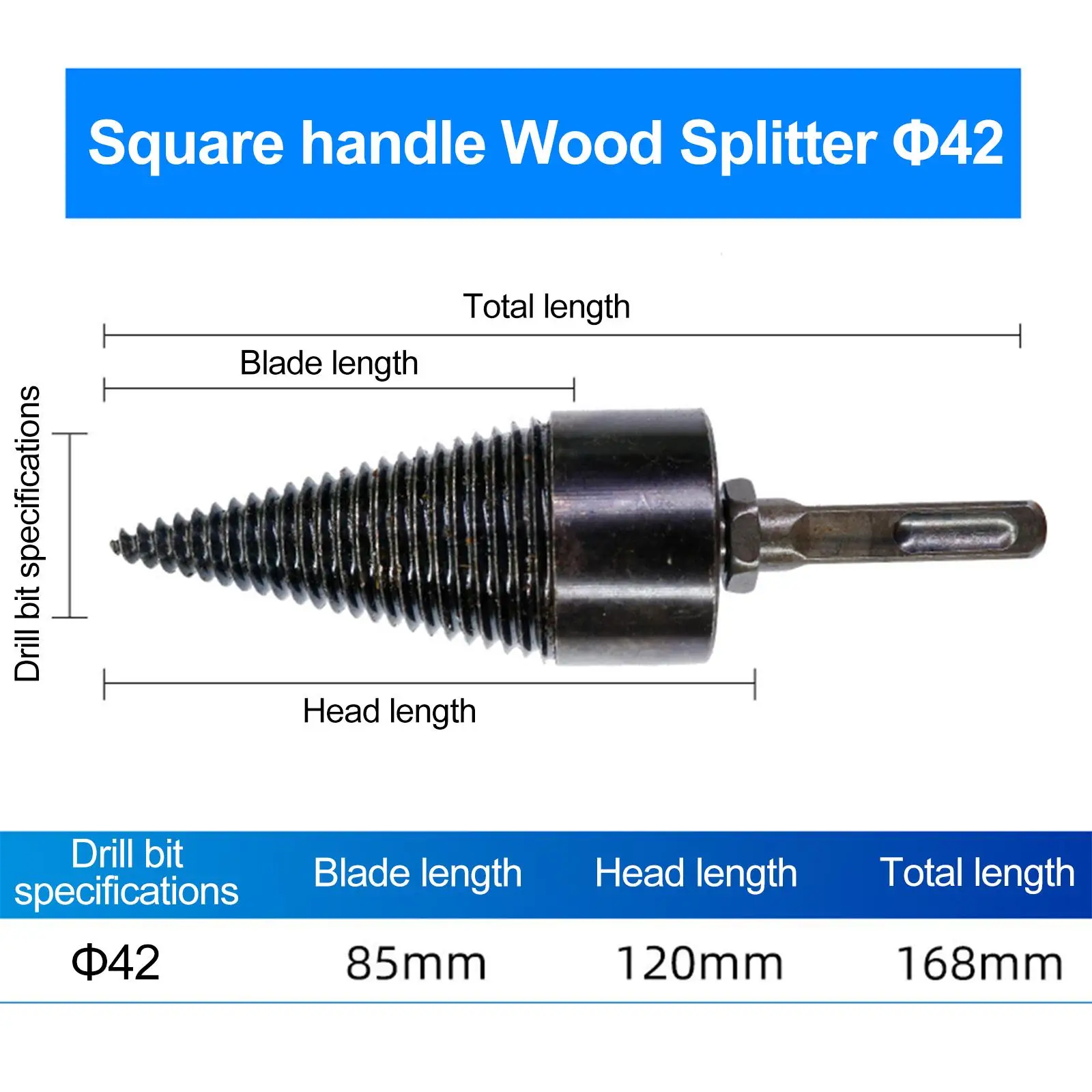Cacciavite a cono per spaccare la legna da ardere in acciaio per legna da ardere