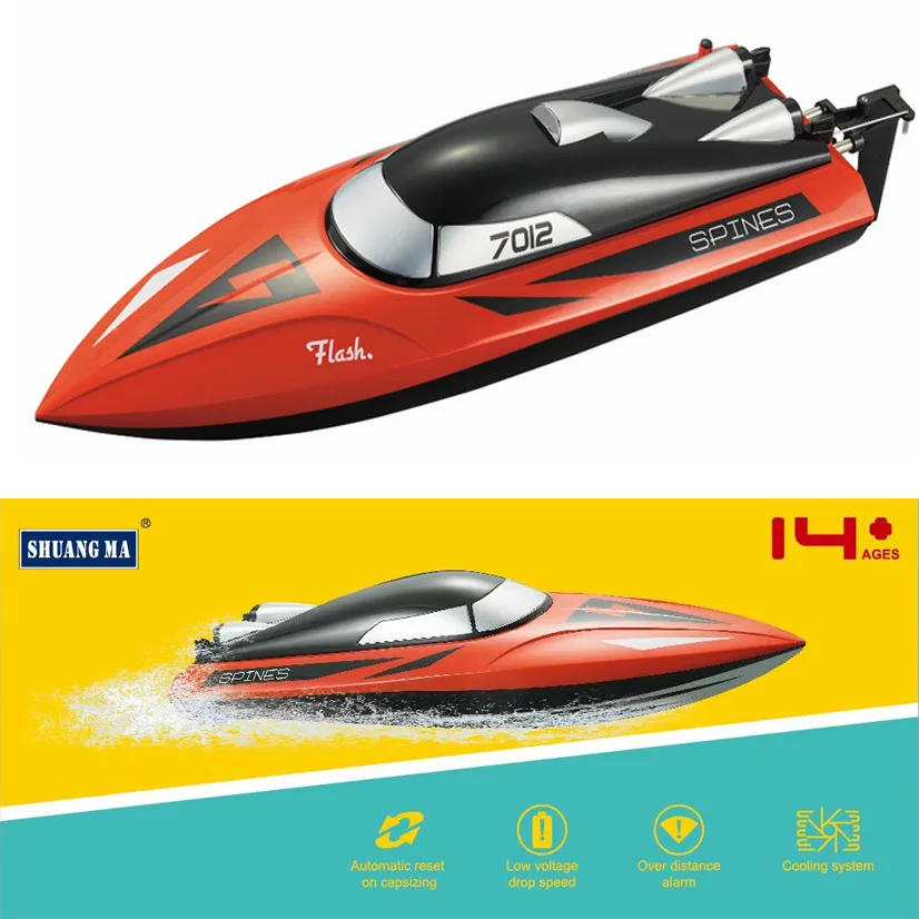 2.4G Large Size Remote Speedboat High Speed Racing Yacht Electric Model Remote Control Boat Kids Outdoor Water Play Toy