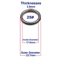 Size25 23.7mm 20Pcs
