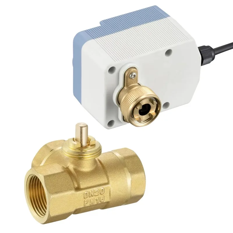 Electric Actuated Brass Ball Valve DN25 2-Way AC110-220V Manual Override IP65 PN16 Water PTFE Sealing BSP/NPT Connections OEM CE