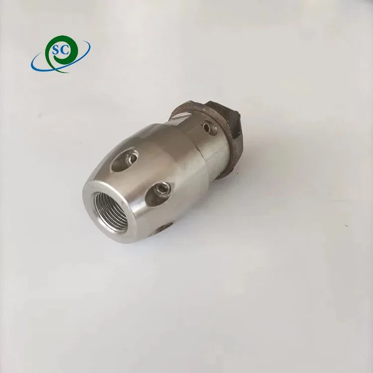 CS Good Quality High Pressure Stainless Steel Spray Rotating sewer Cleaning Nozzle Pipe Cleaning Nozzle 1