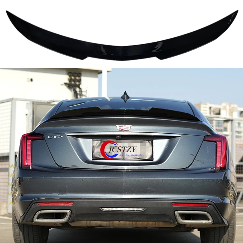 

Для Cadillac CT4 CT5 2020 + высококачественный АБС-пластик, неокрашенный цвет, задний спойлер, крыло, крышка багажника, Стайлинг автомобиля
