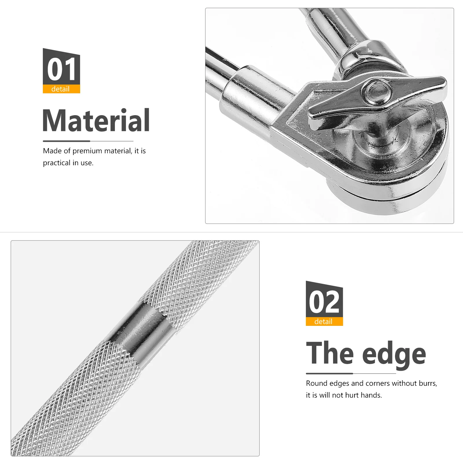 

Drum Extension Clamp Cymbal Attachment Clamp Adjustable Gear Secure Fix Any Angle Thickened Materials Not Easy Crack Break