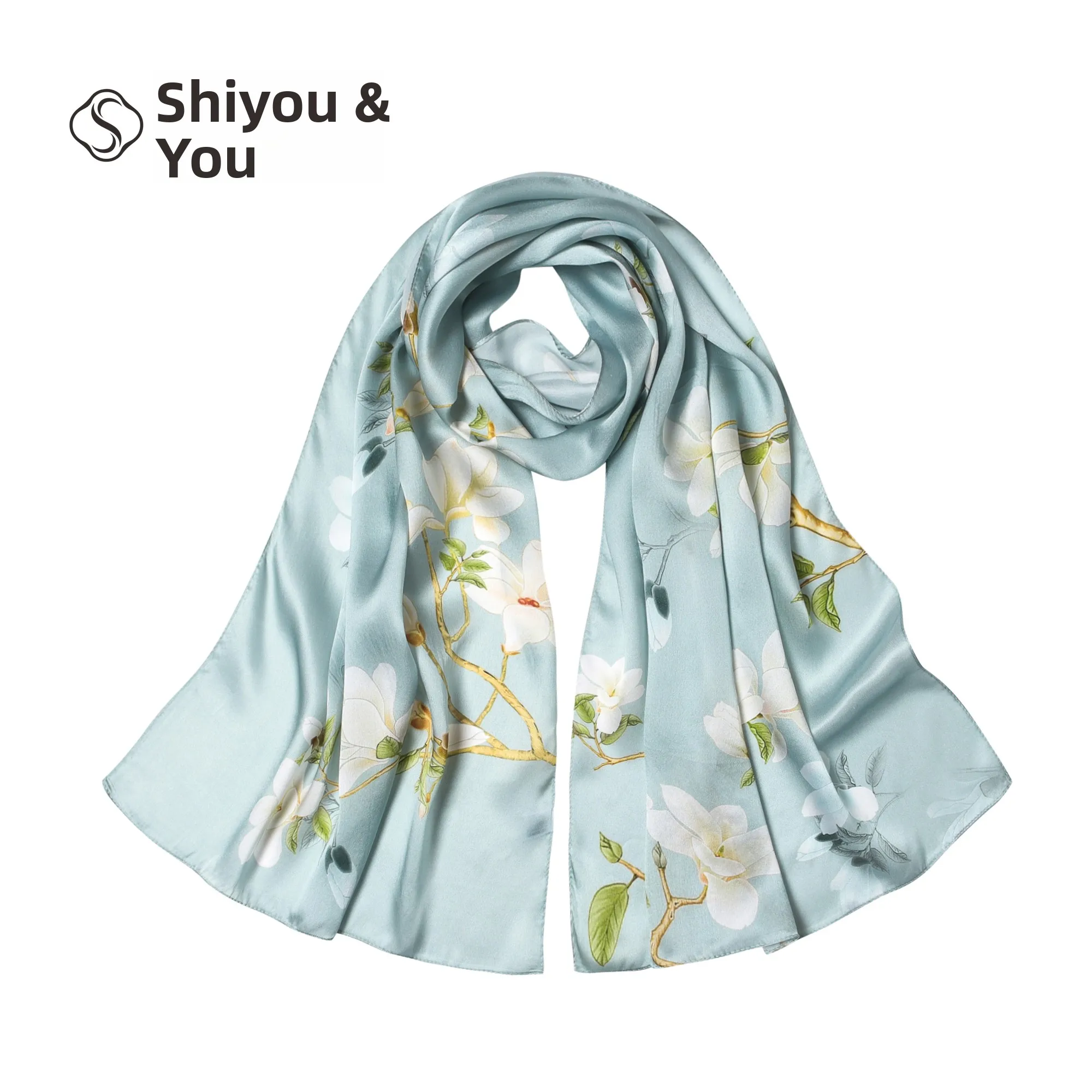 valentine's-gift-high-end-silk-long-scarf-for-women-elegant-floral-print-rectangle-shape-multifunctional-wrap-scarf