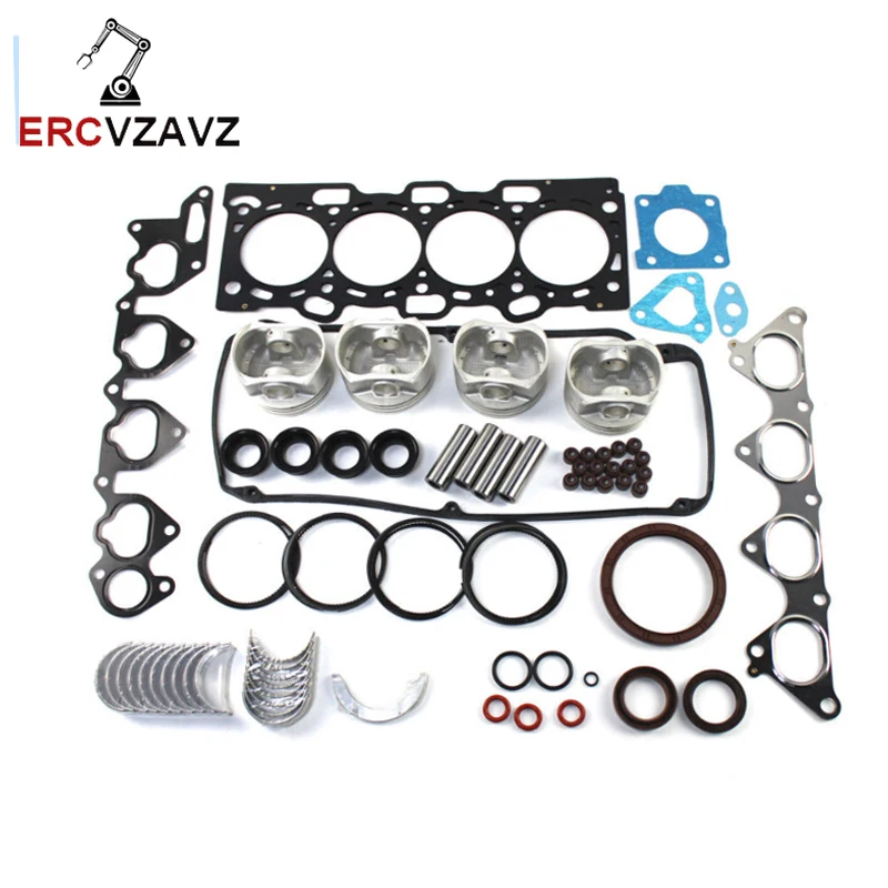 

STD 4G94 2.0L Engine Rebuild Kit Gasket with Pistons Main Rod Bearing Set For 2004-2007 Mitsubishi Lancer 1999CC 2000CC 2.0L L4