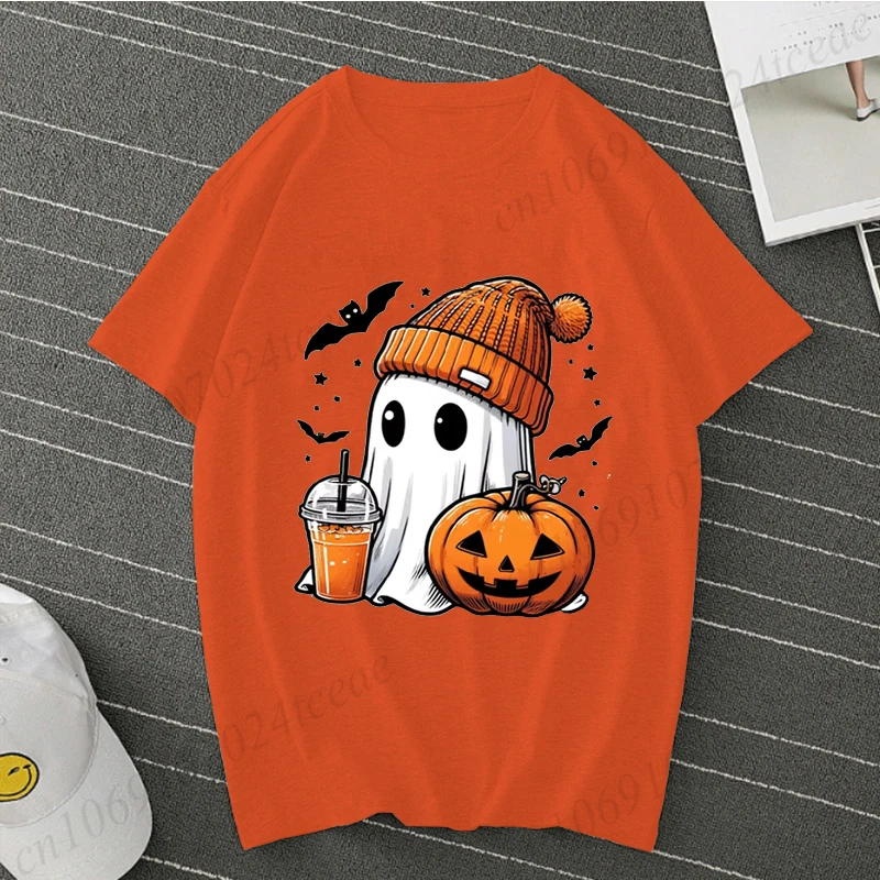 مضحك هالوين تي شيرت، موسم مخيف المرأة قميص، مضحك بو القمم، هالوين حزب شبح النساء الرجال تي شيرت قصيرة الأكمام قمم #4
