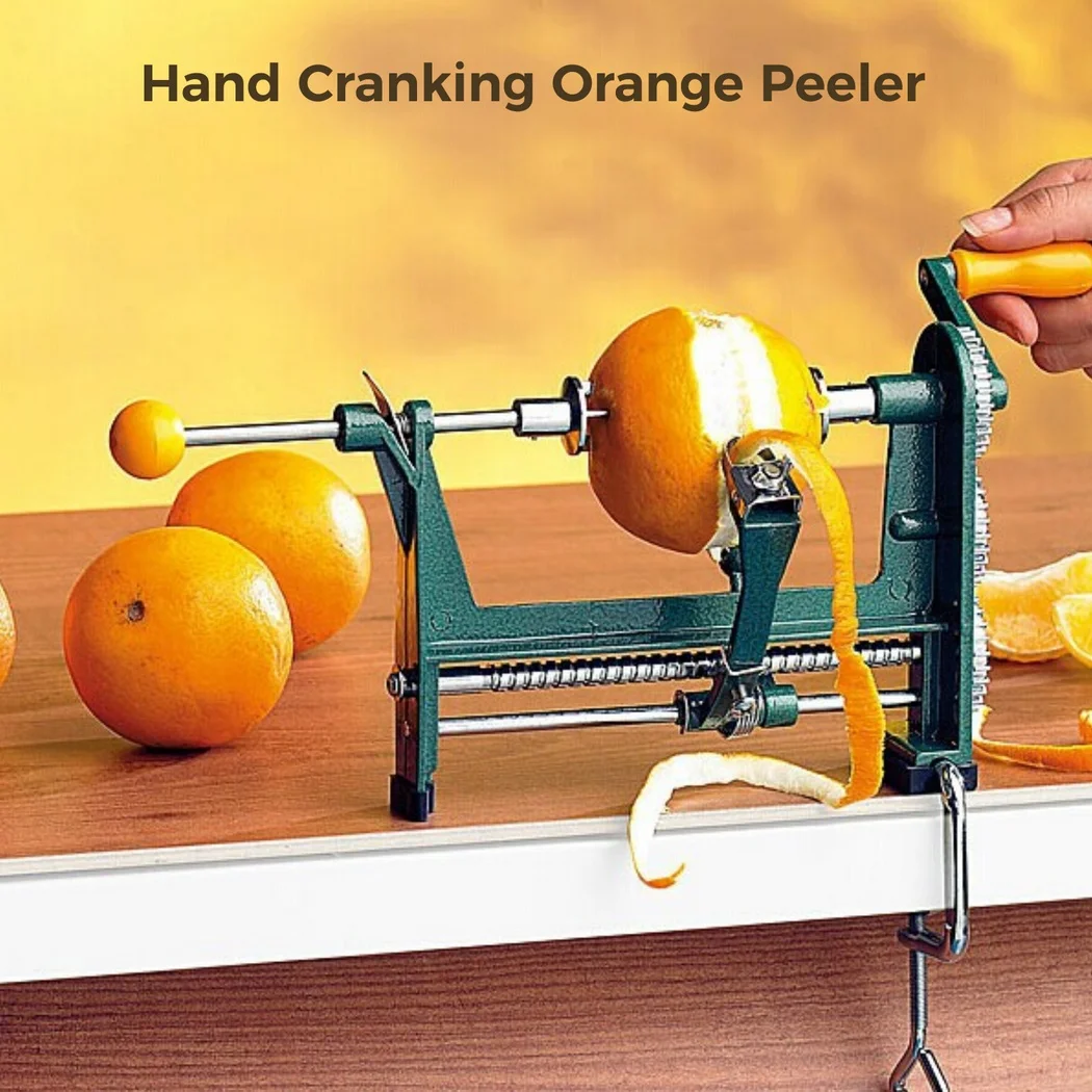 Stainless Steel Pear Peeler Versatile Manual Fruit Peeler Orange Peeling Tool Hand-Cranked Multifunction Kitchen Corer Cutter
