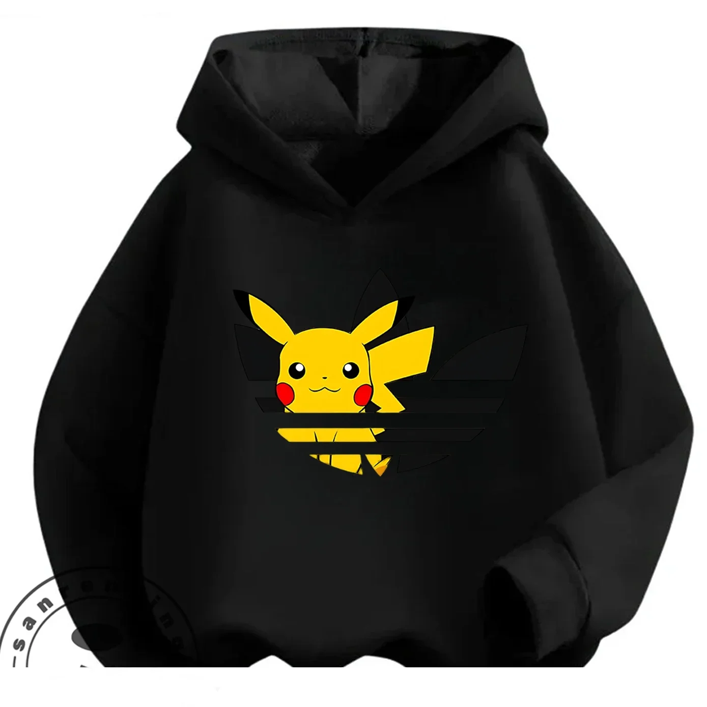 Sudadera con capucha de Pikachu para niños de 3 a 14 años, moda de primavera y otoño para niños y niñas, estampado de dibujos animados, ocio al aire libre