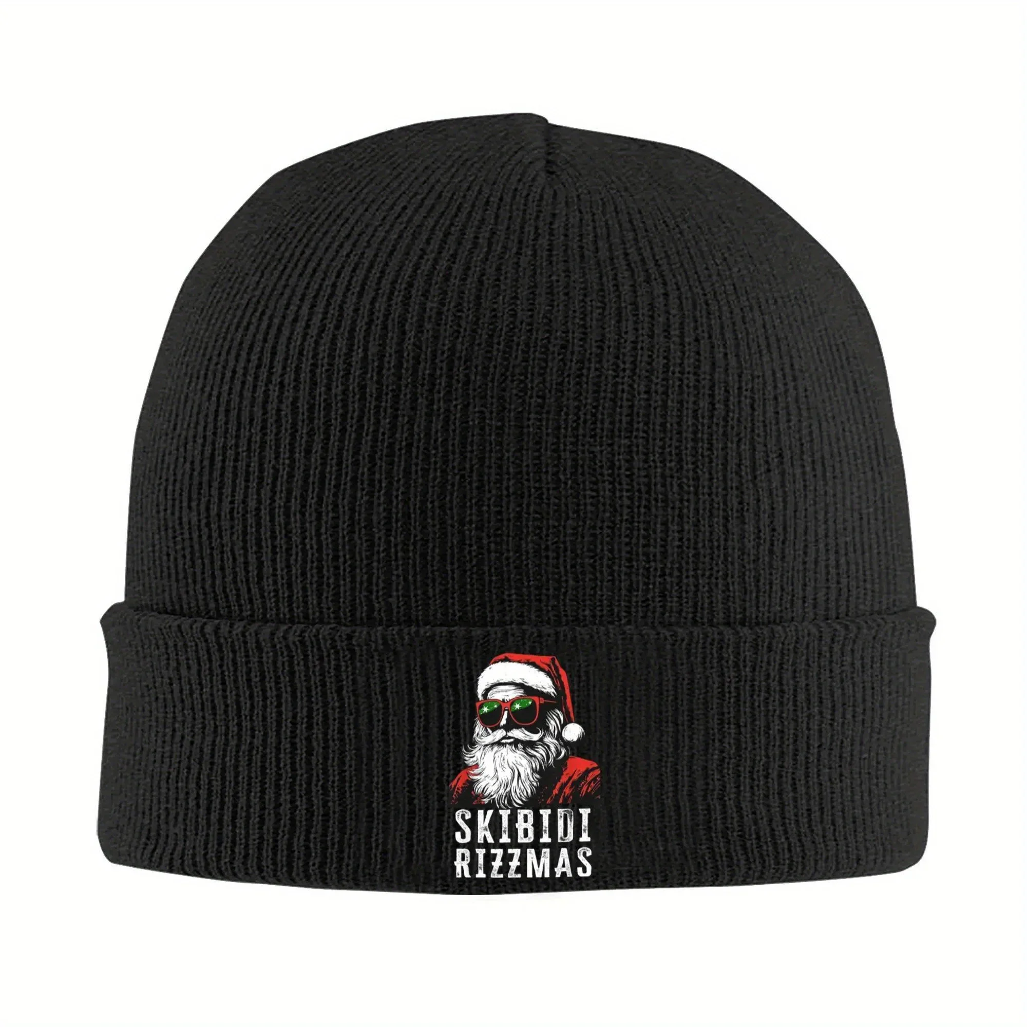 

2026 NEW Skibidi Rizzmas Christmas Rizz Santa Claus Charisma Knitted Hat Autumn Winter Beanie Street Caps Female Male Acrylic Sk