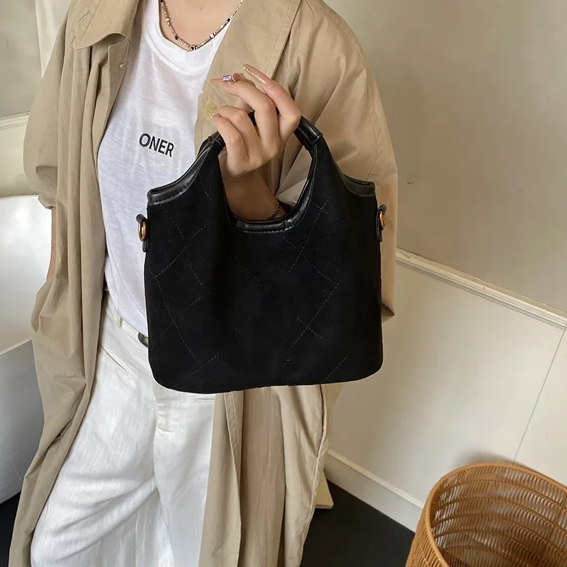 

Повседневная винтажная сумка через плечо для женщин, повседневная дорожная сумка из замши с тиснением под крокодила, металлическая фурнитура