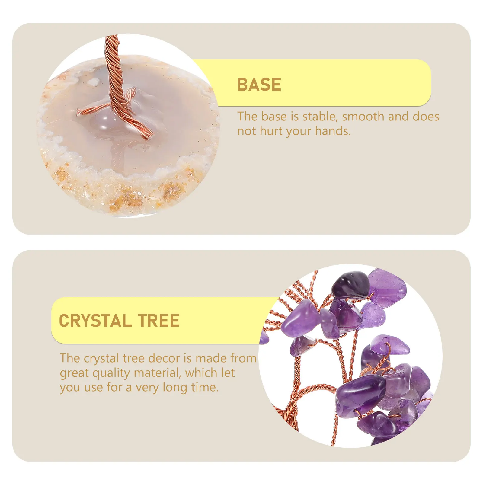 

1Pcs Crystal Fortune Tree Decor Exquisite Desktop Ornament Home Office Tabletop Decoration Practical Handicraft