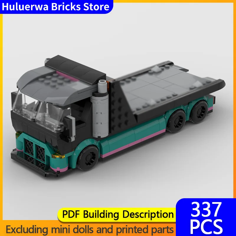 

Speed Racing Car Model MOC Building Bricks Transport Flatbed Trucks Modular Technology Gifts Holiday Assemble Children Toys Suit