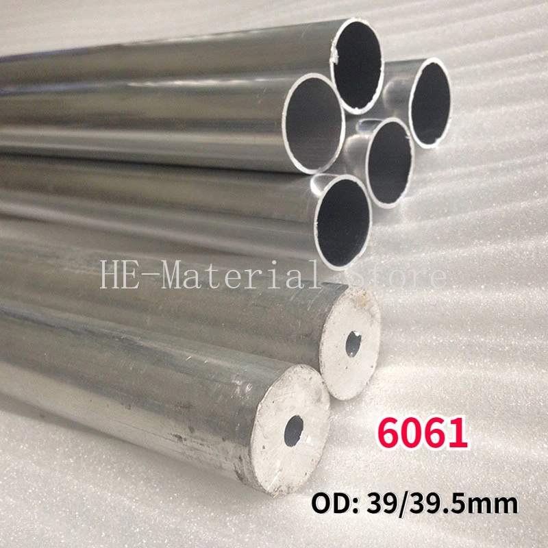 1Pcs Length 100mm 6061 Aluminium Alloy Tube OD 39mm Hollow Round Aluminum Pipe ID 7/16/21/22/23.2/27mm