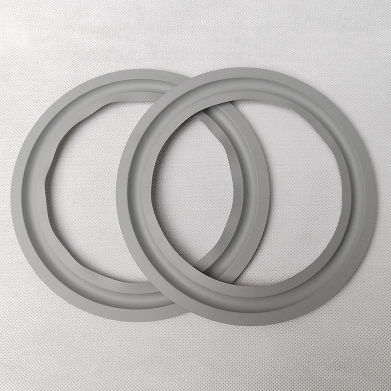 2 قطعة مكبر صوت محيطي بديل بحافة مطاطية لإصلاح حلقة مكبر الصوت لـ B&W باللون الرمادي