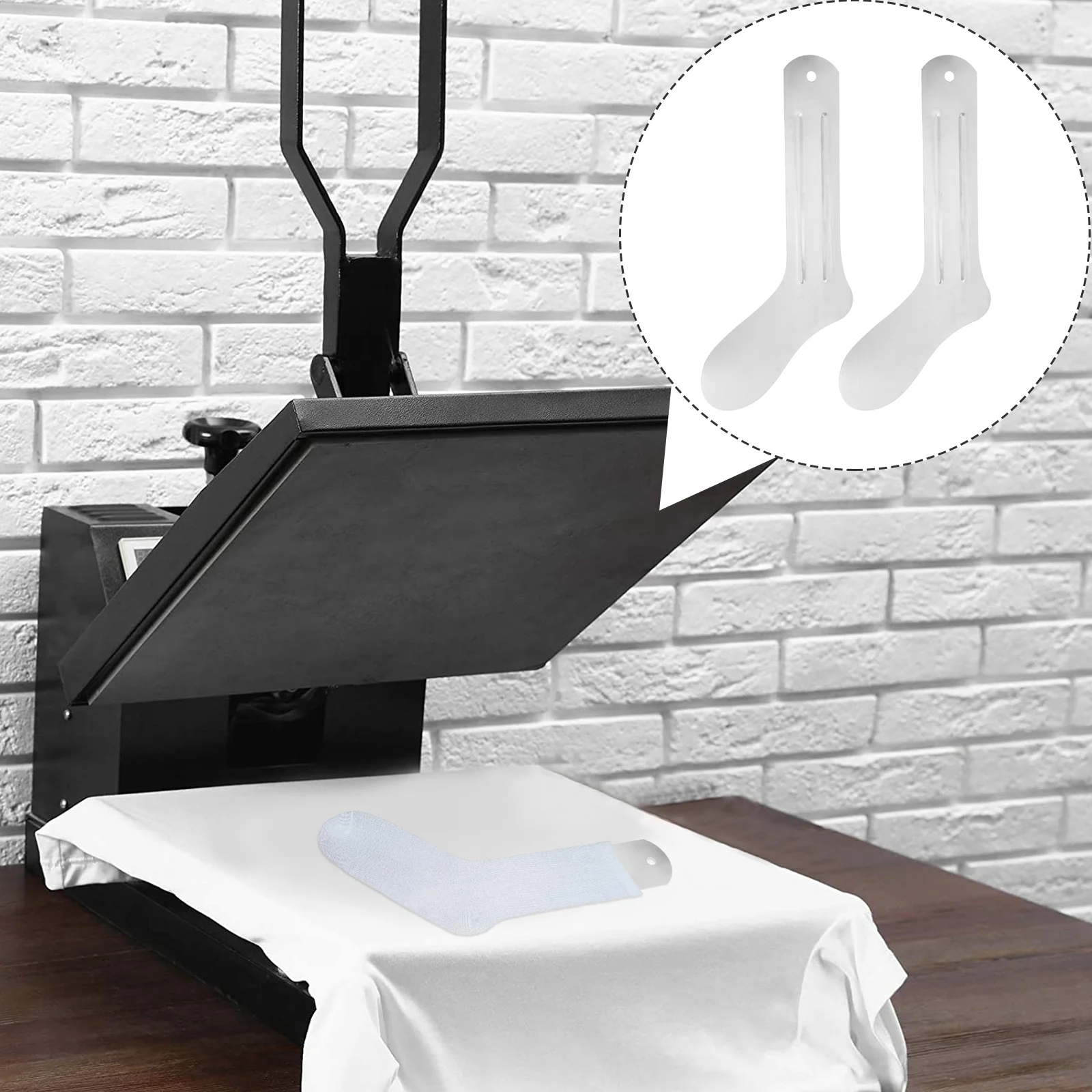 2 Pcs Sock Shaping Board Sublimation Printing Jig Straight Tool Metal Component Dye Aluminum Aluminium Miss Heated Socks