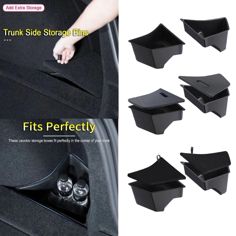 Car Door Panel Insert Storage Tray Solution For Travel Daily Use 2pcs