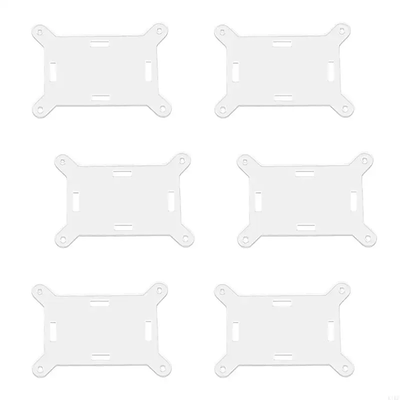 6Pcs Multipurpose Identity Holders Clips Waterproof Clear Acrylic Badge Holder Clips for Hospital School Office Use K1KF