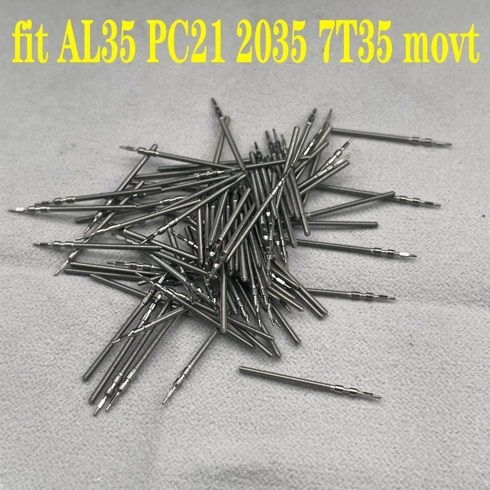 

100PCS Steel Watch Winding Stem for AL35 PC21 2035 7T35 Mechanism Replacement Repair Tool Spare Parts