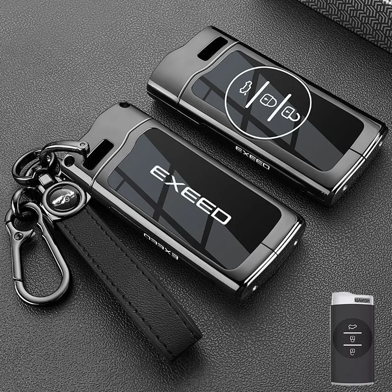 Car Key Case for Chery Exeed TXL TX LX CMD Remote Decoration Cover Shell Keychain Ring Holder Fob Interior Accessories