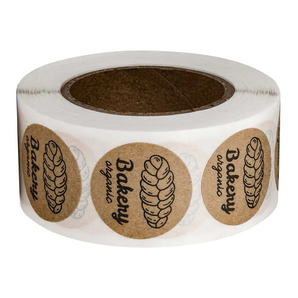 

Decorative Sticker Label Round Stickers Kraft Paper Food Baking Business Labels