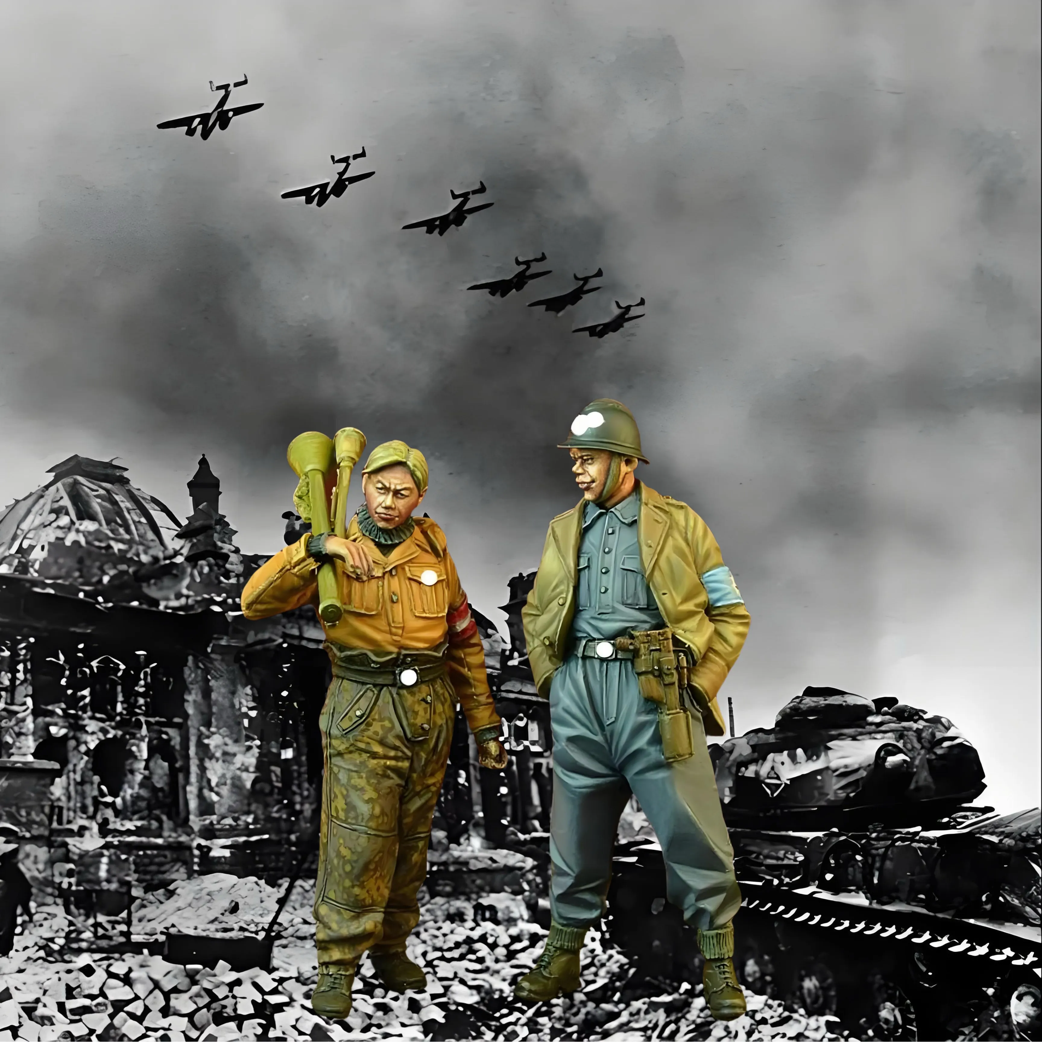 1/35 Figurka Akcji \"Ostatnia Porządka\" tom 4 GK Niemcy 1945 Żołnierze Niemieccy II Wojna Światowa Motywy Militarne Model Żywiczny Niepomalowany