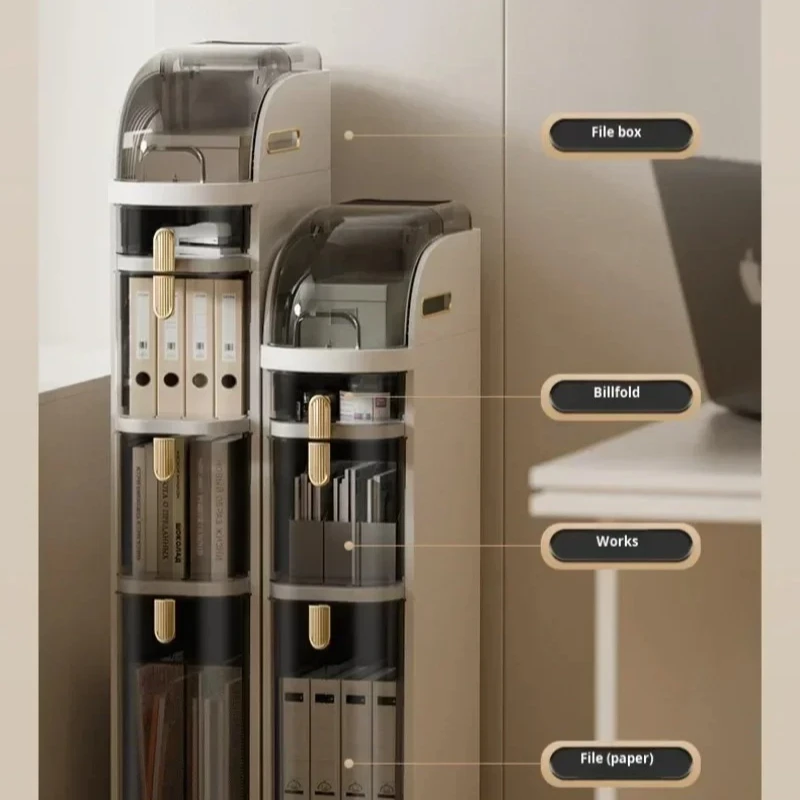 

#*a forInstallationfree Narrow Gap Bathroom Storage Cabinet with Waterproof Plastic Cover Organizer Light Luxury Toilet Storage