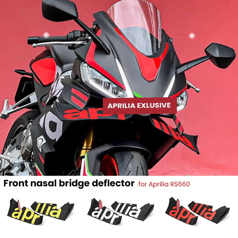 Aksesori sepeda Motor untuk Aprilia RS660, deflektor spoiler jembatan hidung depan, suku cadang Motor fairing