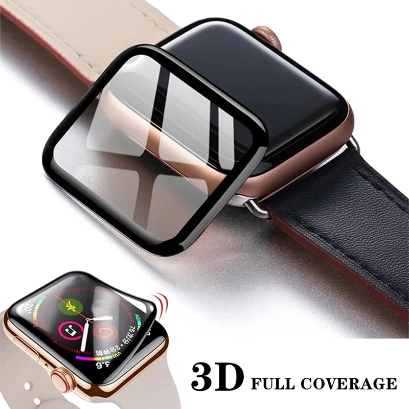 Protetor de Tela Cheia Impermeável para Apple Watch, 3D, Ultra 9, 8, 7, 6, SE, 5, 49mm, 45mm, 41mm, 40mm, 44mm, não vidro para iWatch 3, 38mm, 42mm