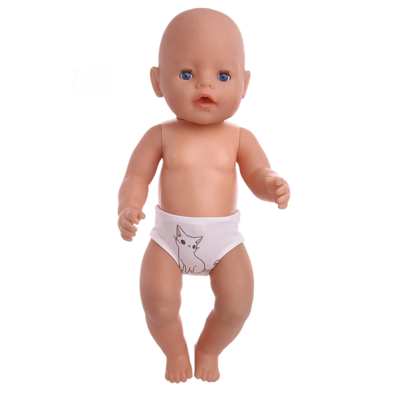 Boneca roupas bibs cuecas fralda bonito calcinha para 43 cm reborn bebê boneca, 16-18 Polegada americano menina bonecas acessórios do bebê menino