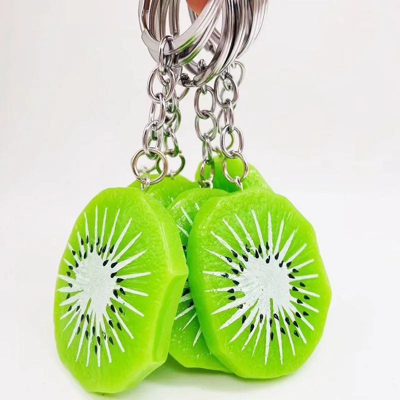 1 pz Kawaii acrilico moda Kiwi portachiavi Charms per la decorazione fai da te borsa portachiavi gioielli creativi che fanno giocattolo portachiavi fai da te