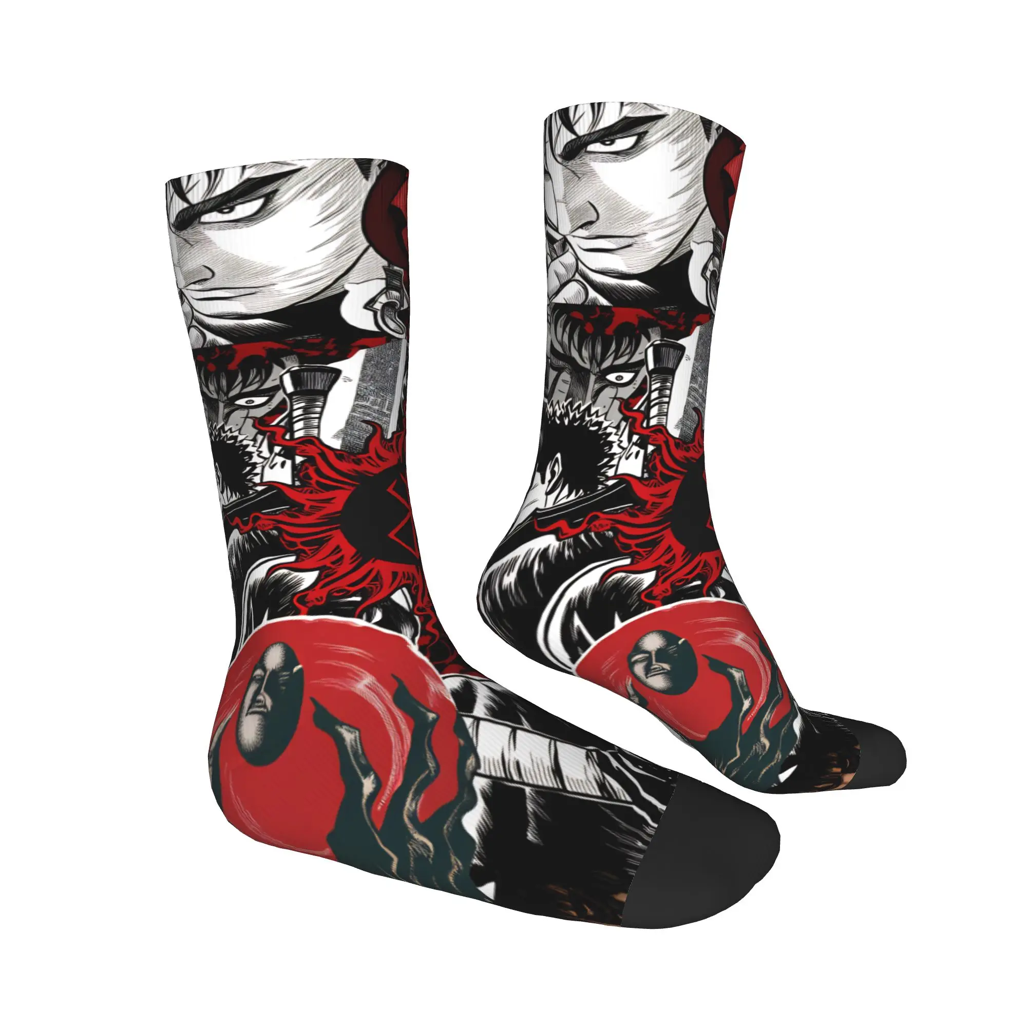 Anime Berserks Guts Socken Retro Strümpfe Männer Weiche Atmungsaktive Lauf Socken Winter Benutzerdefinierte Anti Bakterielle Socken – Detail 3