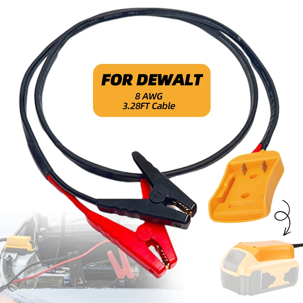 Car Battery Igniter Automotive Emergency Power Kits 8AWG Cable 1M for Dewalt M18 Jumper Starter Jump Kit Power Tool Line