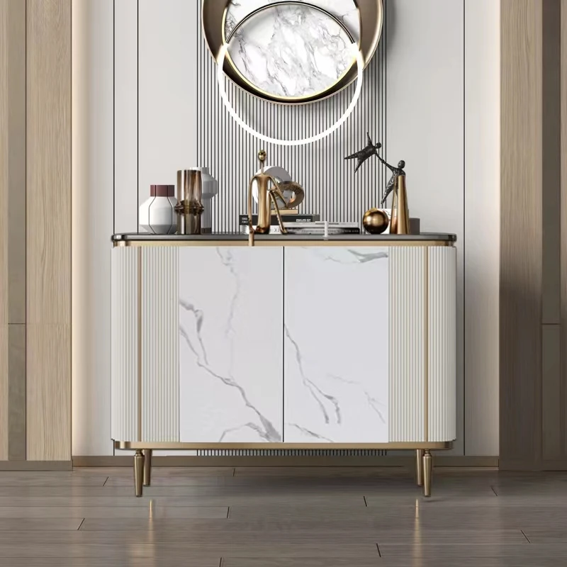 

Nordic Luxury Marble Shoe Cabinet Dining Side Cabinet Multifunctional Decorative Storage Hallway Sapateira Furniture WK50SC