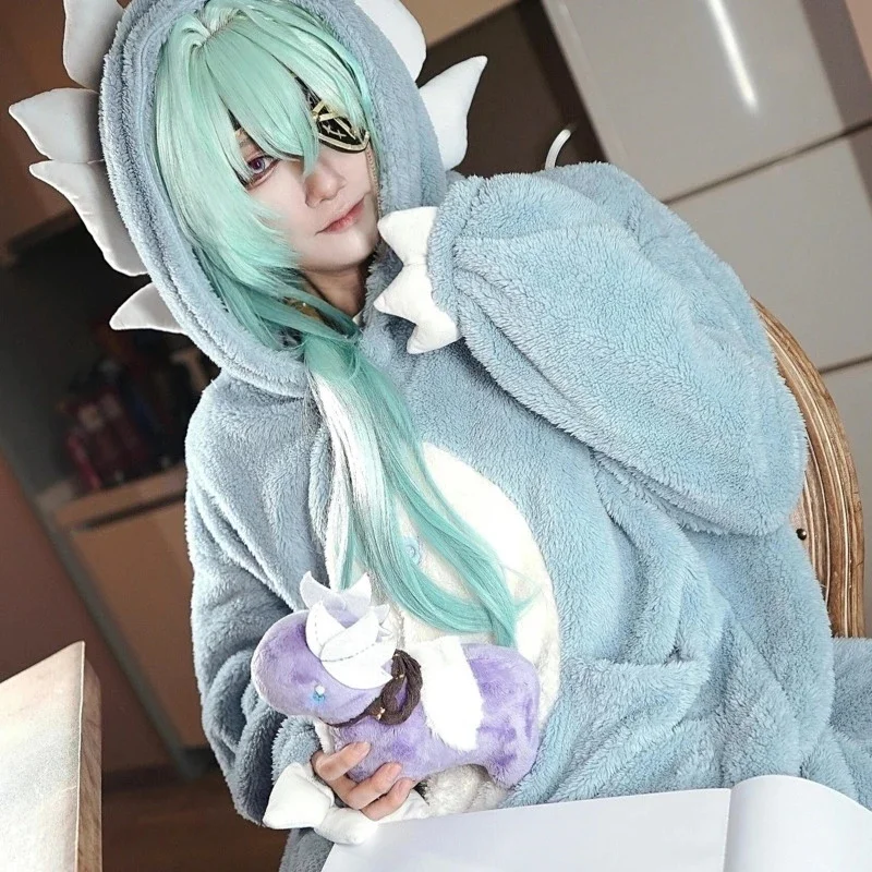Thick Coral Fleece Cosplay Onesie Plush, Pajamas Winter Warm Flannel Sleepwear Cartoon, Animal Homewear Loungewear Gift Men Wome