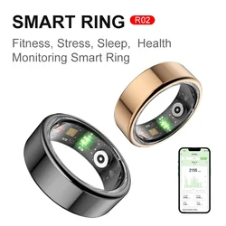 llNuyoah R02 Smart Ring Military For sports Swim Sleep Health Monitoring Grade Titanium Steel Shell IP68 & 3ATM Waterproof Multi