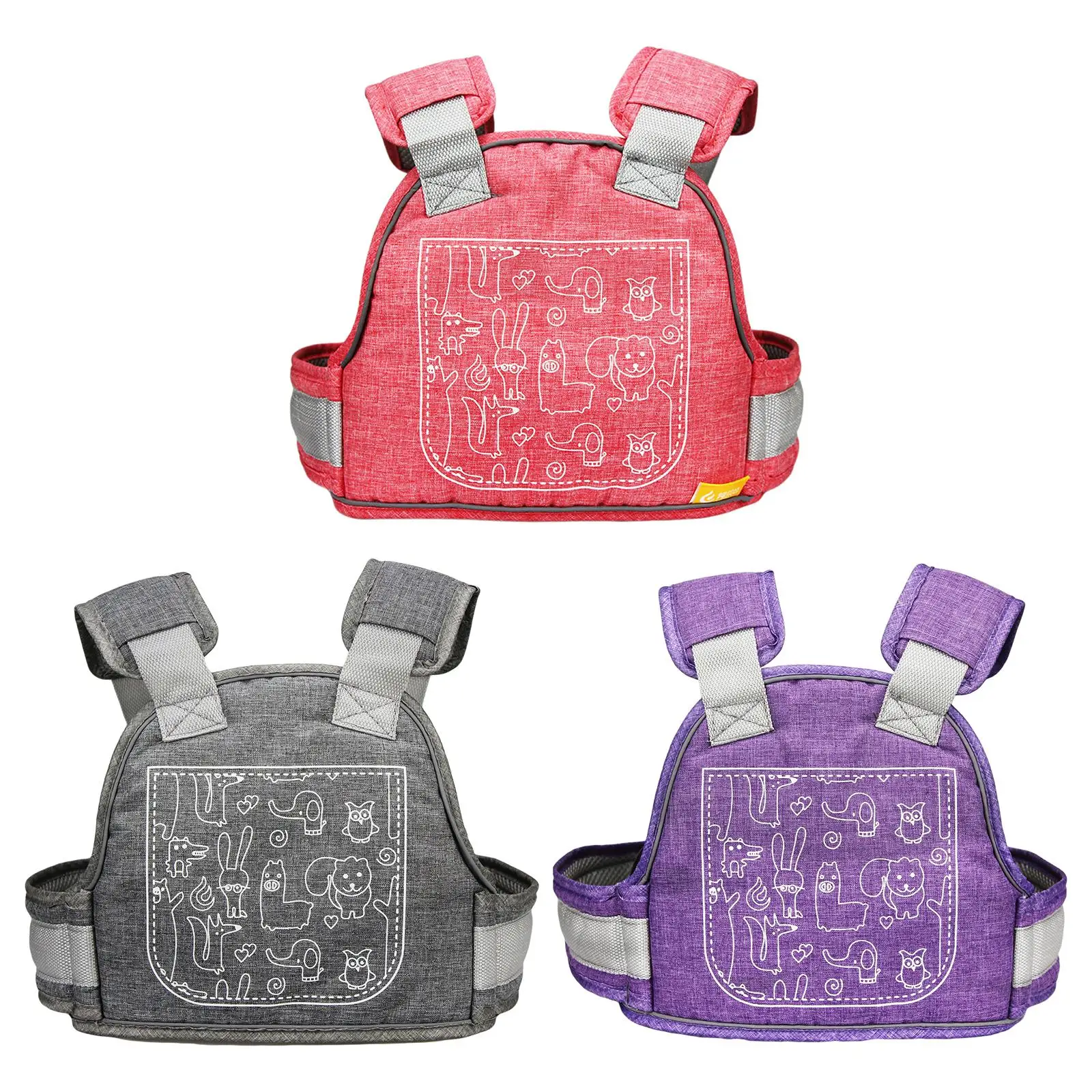 

Motorcycle Kids Safety Back Seat Belt Night Reflective Strap Breathable Child Harness for Outdoor Riding