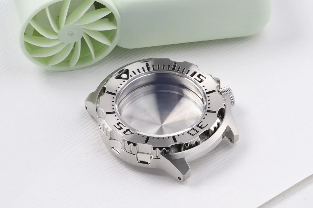 3,8-Uhr-Edelstahl-Uhrengehäuse, passend für Seiko Luminous Saphirglas-Taucheruhr für NH35/NH36 Automatikuhrwerk – Detail 11
