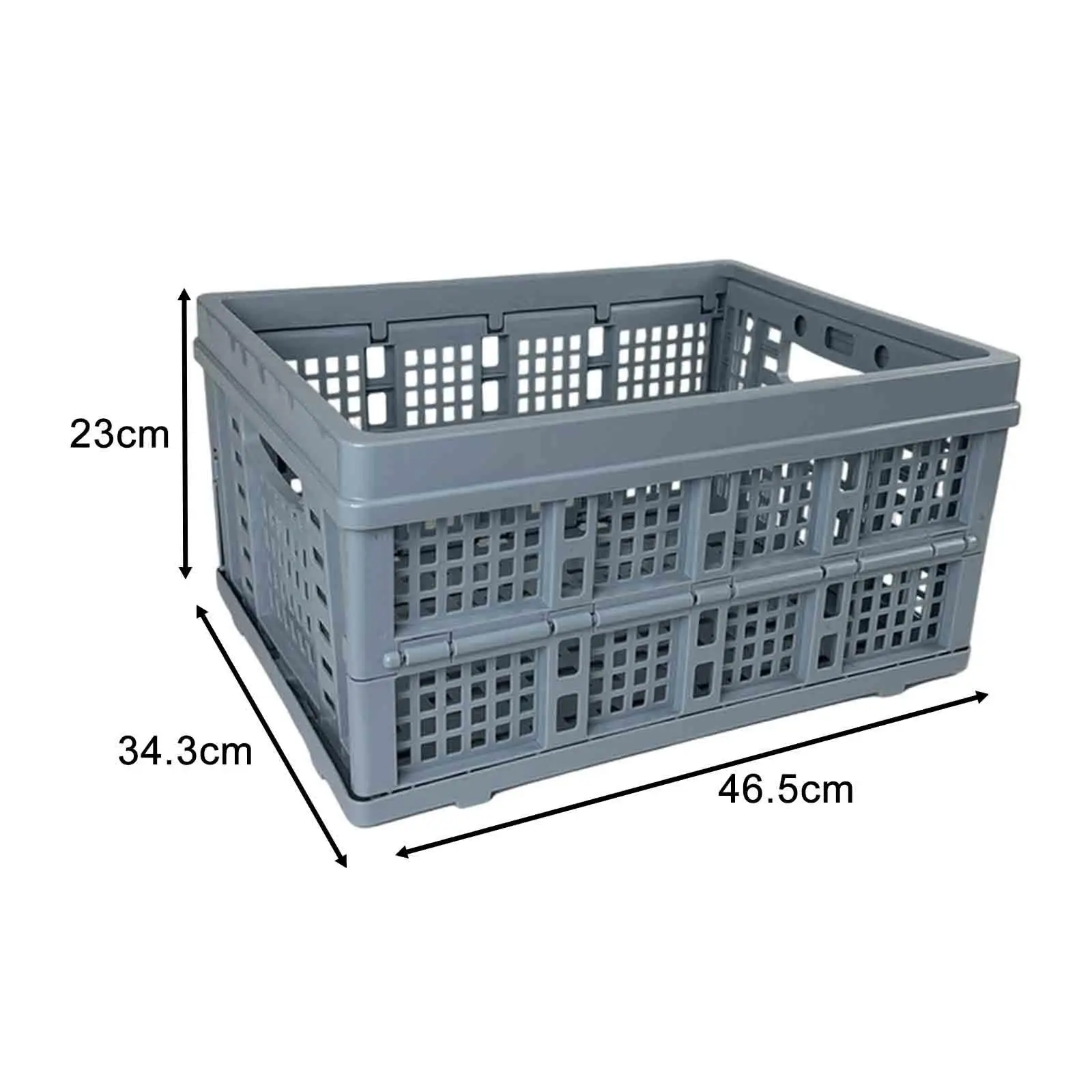 Folded Storage Box Organizer Large Portable Utility Crate Collapsible Storage Basket for Bedroom Grocery Bathroom Office Car