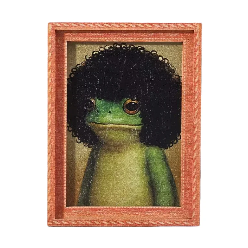 Magnet kulkas bercorak lucu da - Engraved Wood Frame ulasan dan harga