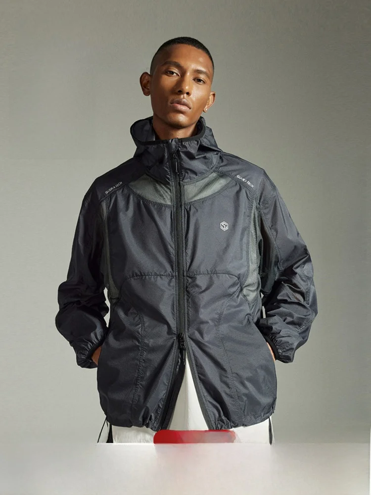 

GuukaTech Men's Lightweight Outdoor Sportswear Windproof Sun Protection Jaet Faionable Ci Outfit Long Sve Zipper Clo...