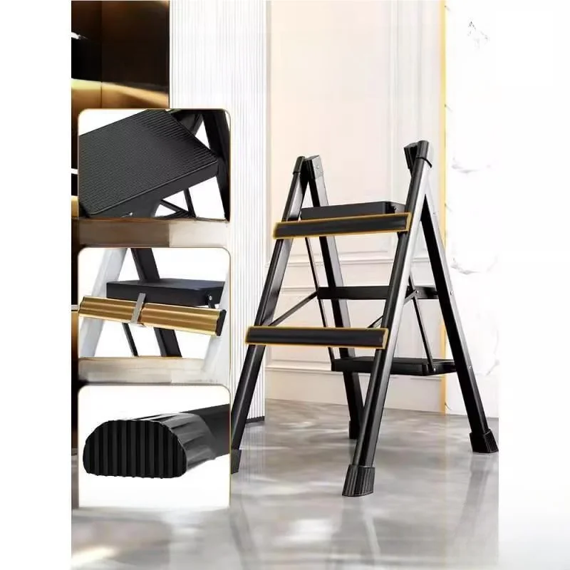 Multi-Functional Folding Ladder Thickened Indoor Staircase Three Four Steps Retractable Human Word Ladder Home Use Stool Y205