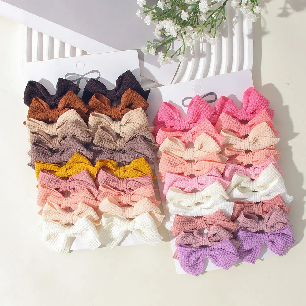 

20Pcs/Set Cute Mini Hair Bows Clip Grosgrain Ribbon Pigtail Hair Accessories For Girls Baby Gift Children Hair Gift New Headwear