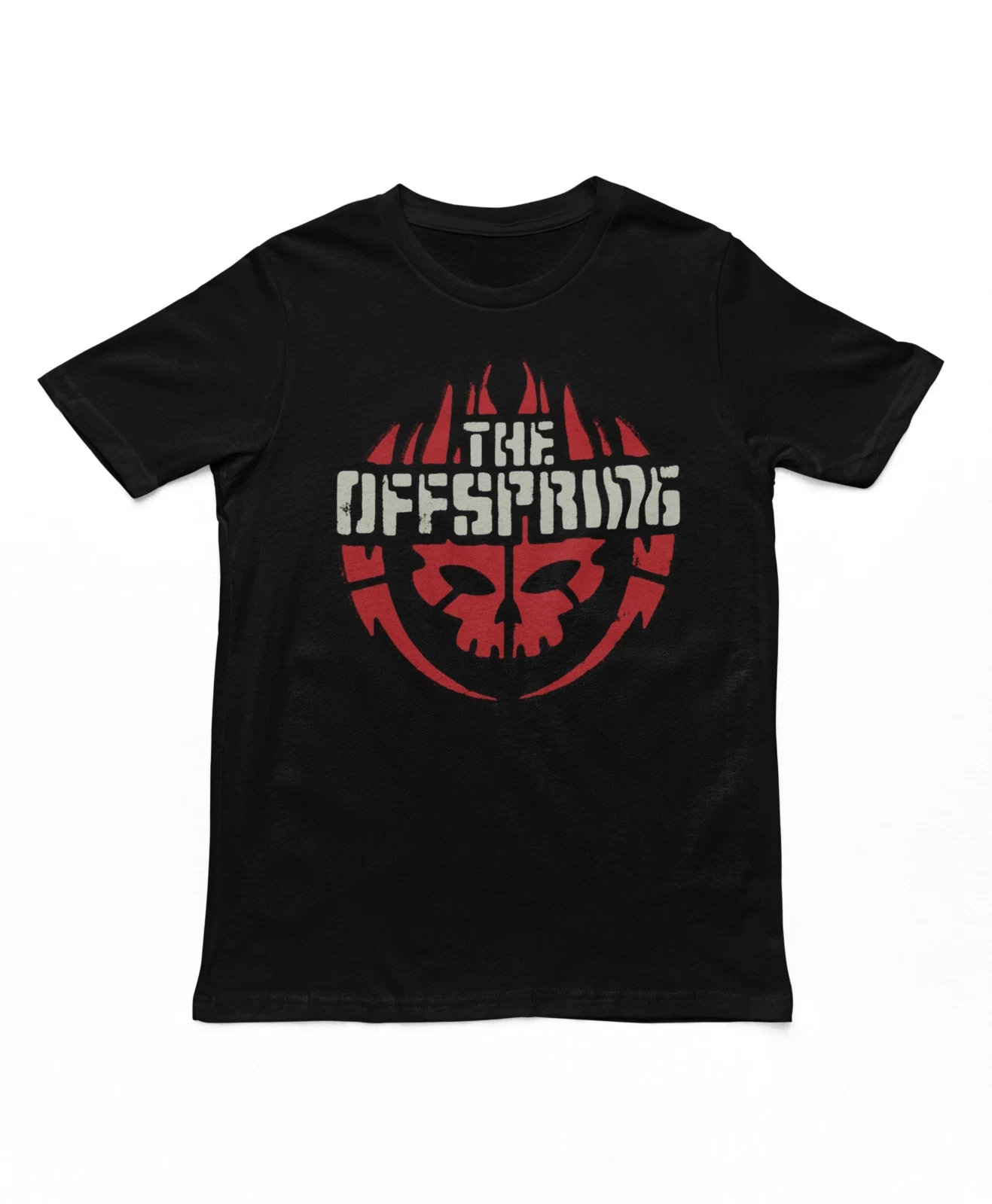 

The Offspring Skull Logo Mens T Shirt Rock and Roll Music Classic Tee New Black American Tee Men Street Short-sleeved Women Top