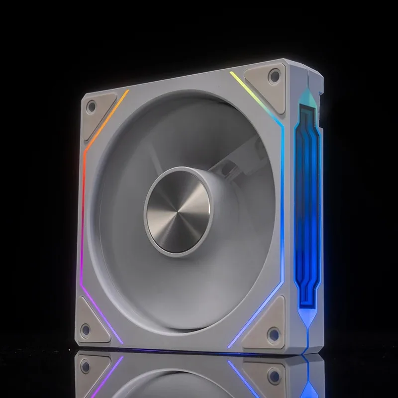 120mm GEN4 RS 화이트 팬, ARGB 무한 거울 조명, 3핀 싱크, 800-1800RPM PWM, 케이스 및 라디에이터에 적합