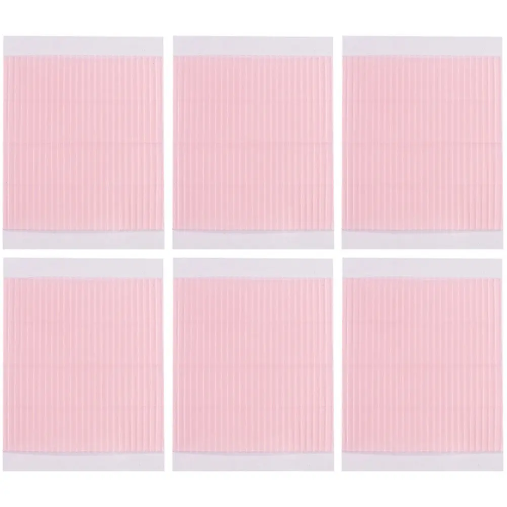 6Sheets Double Eyelid Sticker Natural Fiber Strip Breathable Adhesive Eyelid Lifter Sticker Beauty Makeup Accessory for Hooded