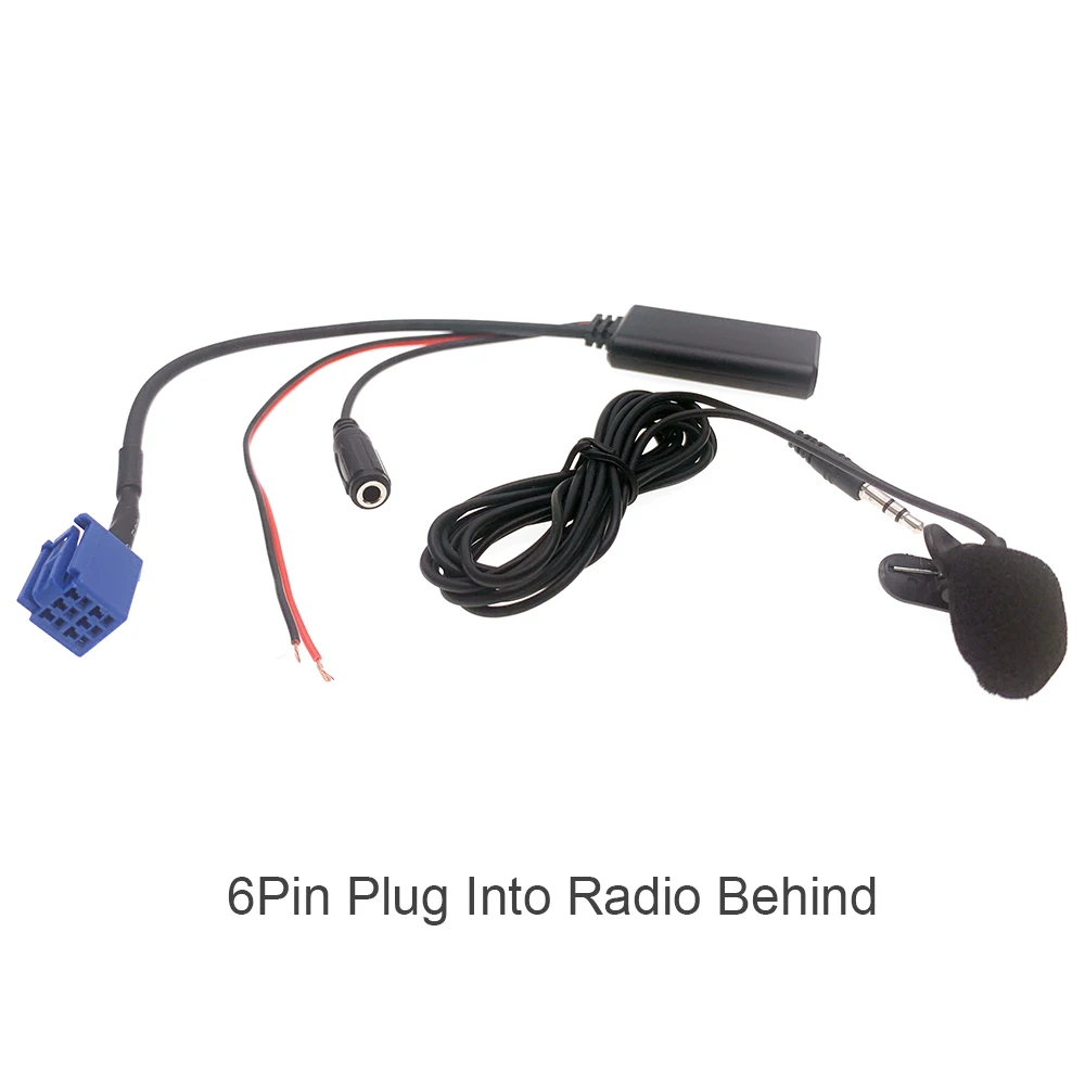 6 Pin Car Bluetooth 5.0 CD Radio Aux Audio Music Hands-Free Microphone  Adapter Cable For Toyota Lexus lS300 lx2016 570 ES350