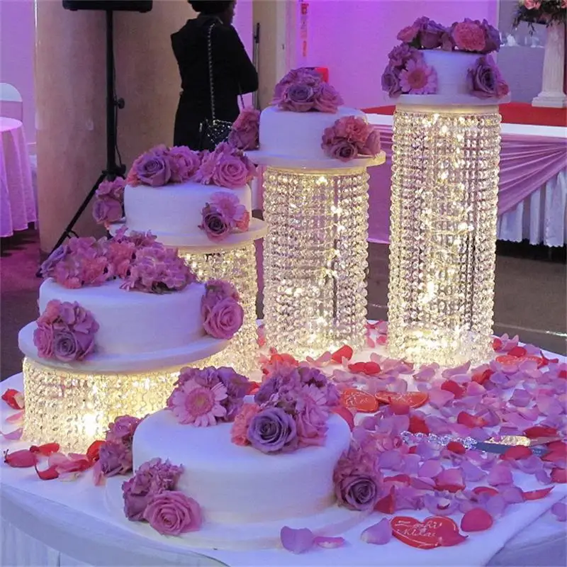 

Factory spot wedding romantic crystal cake stand multi-layer transparent acrylic ornament small size cross-border hot sale