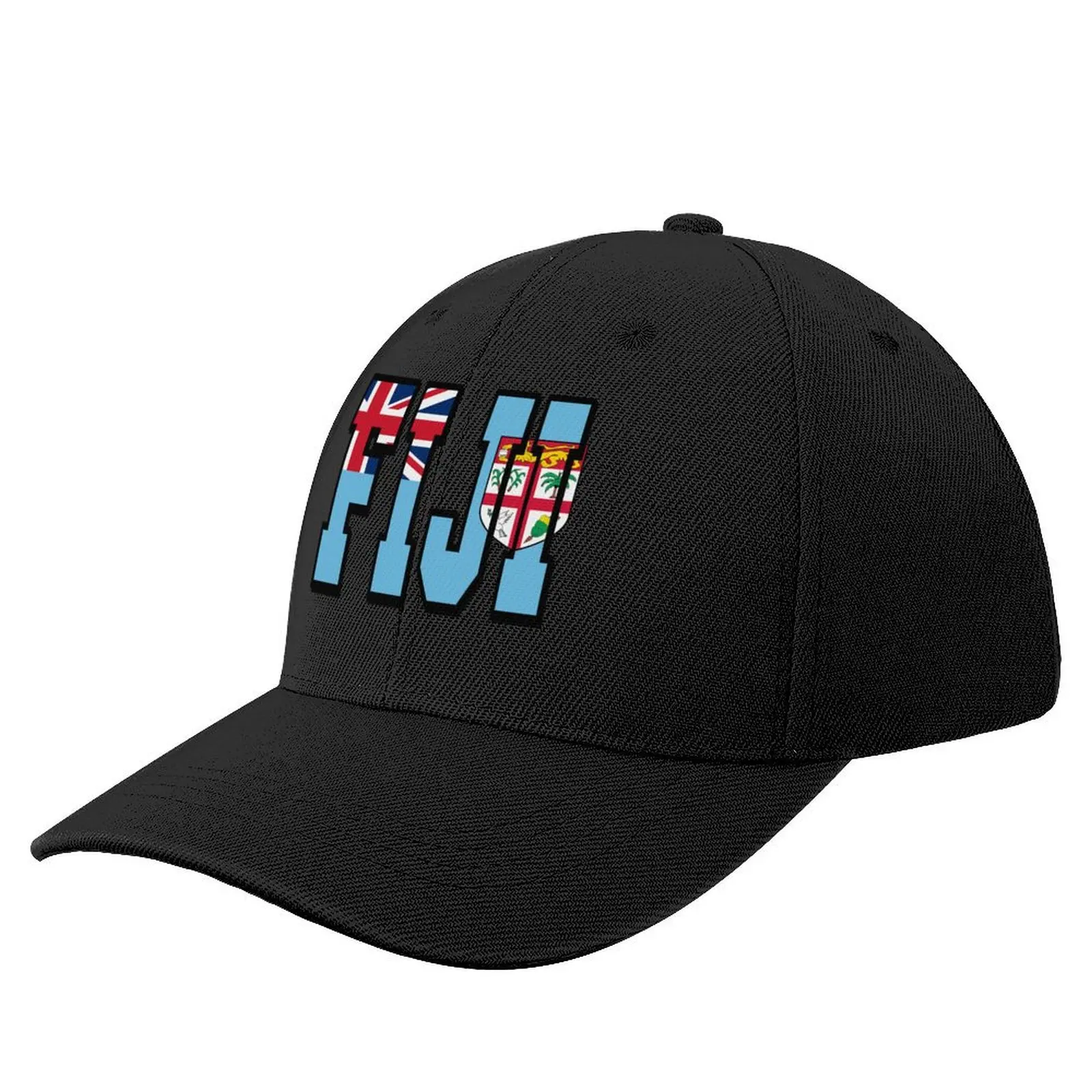 

Fiji Country Flag Typography Baseball Cap Military Tactical Cap Golf Cap tea Hat Girl Men's