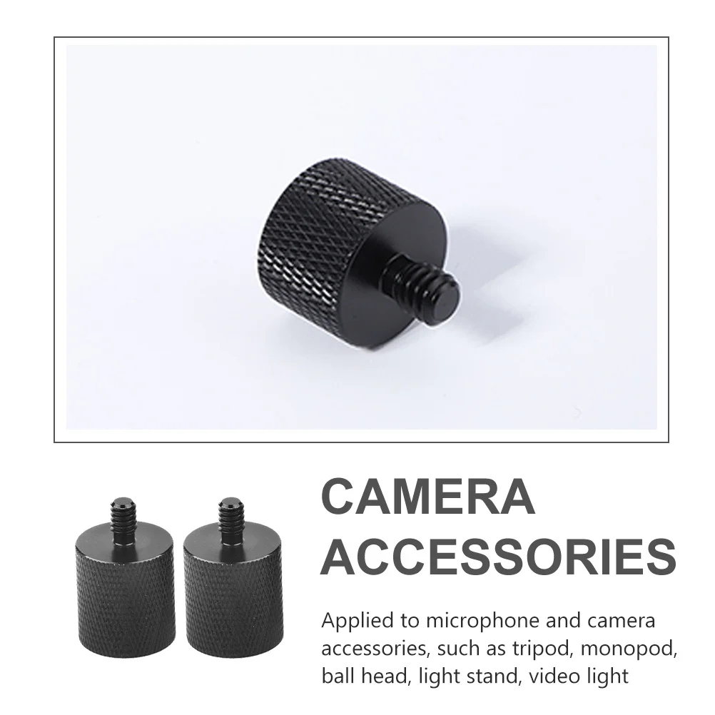 

2Pcs Mic Stand Adapter Screw Premium Aluminum Alloy Stable Firm 58 to 14 Mic Screw Tripod Microphone Fixing Adapter